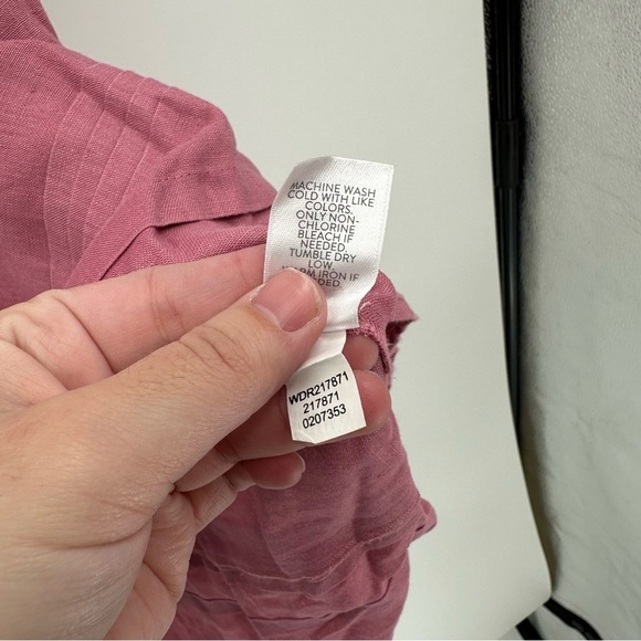 J.Jill Flowy Pink 100% Linen Dress Cool for Summer Size XS Oversized - Picture 6 of 6